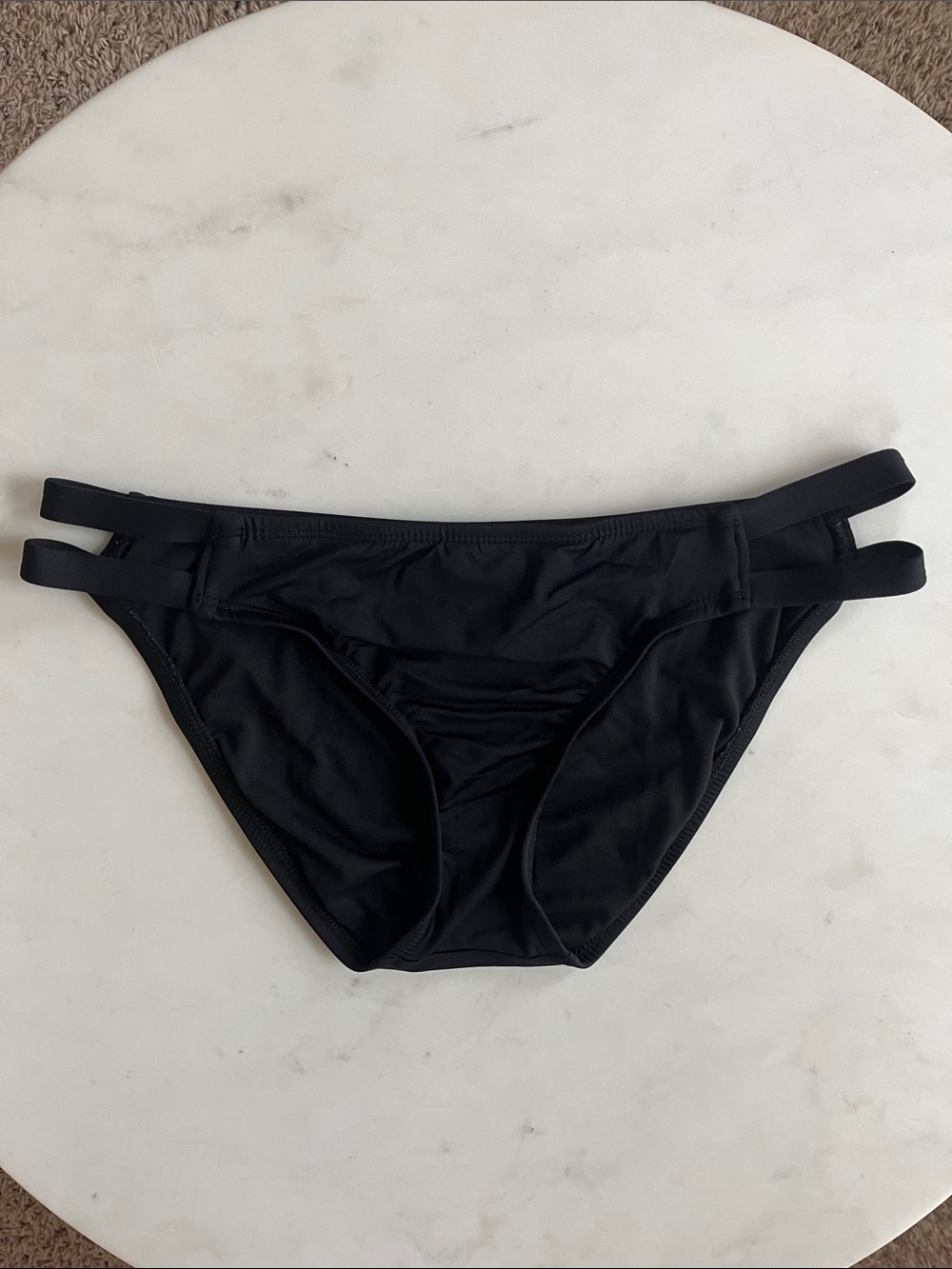 Mossimo Bikini Bottom, Small, Black, Double-Strap Sides
